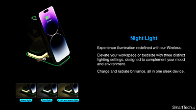 4in1 Adjustable wireless charger for iPhone 12,13,14/Pro/mini/Promax, AirPods Pro, Apple Watch with Light 4in1 Adjustable wireless charger for iPhone 12,13,14/Pro/mini/Promax, AirPods Pro, Apple Watch with Light