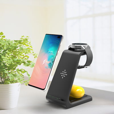 3 in 1 Fast wireless charging stand for iPhone, AirPods and Apple Watch 3 in 1 Fast wireless charging stand for iPhone, AirPods and Apple Watch