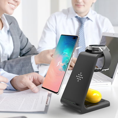 3 in 1 Fast wireless charging stand for iPhone, AirPods and Apple Watch 3 in 1 Fast wireless charging stand for iPhone, AirPods and Apple Watch