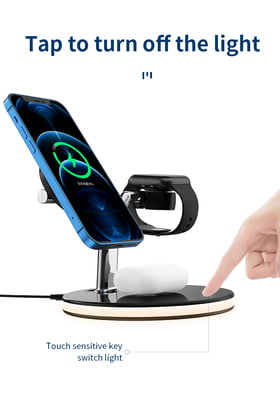 3 in 1 Magnetic wireless charger with Light for iPhone 12/pro/mini/promax, AirPods and Apple Watch 3 in 1 Magnetic wireless charger with Light for iPhone 12/pro/mini/promax, AirPods and Apple Watch