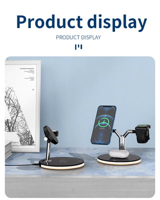 3 in 1 Magnetic wireless charger with Light for iPhone 12/pro/mini/promax, AirPods and Apple Watch 3 in 1 Magnetic wireless charger with Light for iPhone 12/pro/mini/promax, AirPods and Apple Watch