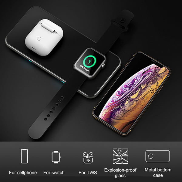 2 in 1 Premium wireless charging pad for iPhone or AirPods and Apple Watch