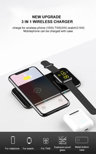 2 in 1 Premium wireless charging pad for iPhone or AirPods and Apple Watch 2 in 1 Premium wireless charging pad for iPhone or AirPods and Apple Watch