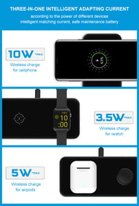 2 in 1 Premium wireless charging pad for iPhone or AirPods and Apple Watch 2 in 1 Premium wireless charging pad for iPhone or AirPods and Apple Watch
