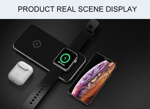 2 in 1 Premium wireless charging pad for iPhone or AirPods and Apple Watch 2 in 1 Premium wireless charging pad for iPhone or AirPods and Apple Watch