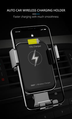 Fast wireless car charger for mobiles with sensor to open and close Fast wireless car charger for mobiles with sensor to open and close