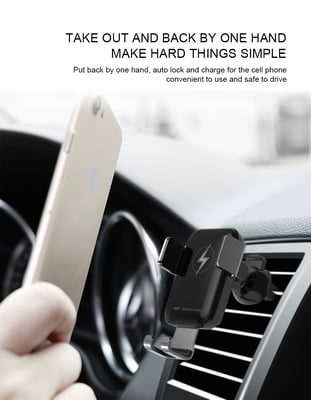 Fast wireless car charger for mobiles with sensor to open and close Fast wireless car charger for mobiles with sensor to open and close